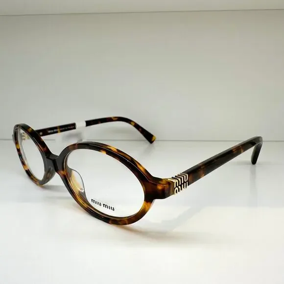 NEW MIU MIU Womens Eyeglasses Brown Oval Full Rim Frames 50-18mm Rx-able Womens - Picture 6 of 7
